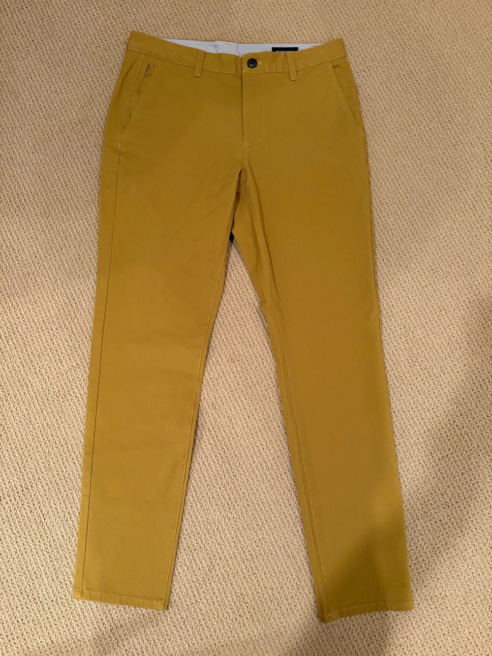 Bonobos Men's Slim Chino Pants in Mustard size 31 x 30